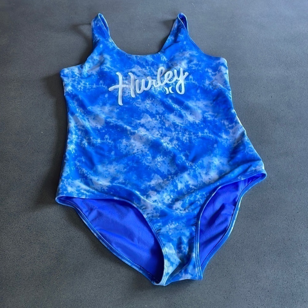 HURLEY tie dye one piece swimsuit